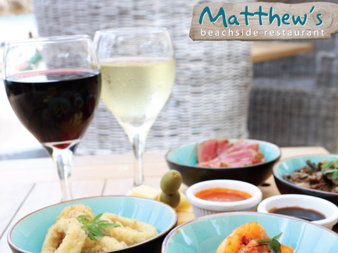 Tapas & Wine for Two at Matthews - Matthew's Beachside Restaurant