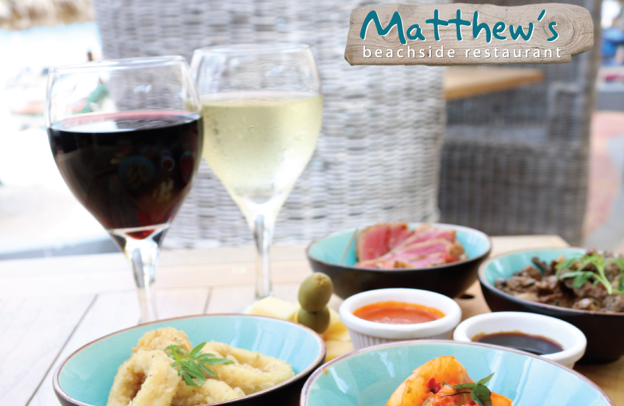 Tapas & Wine for Two at Matthews - Matthew's Beachside Restaurant